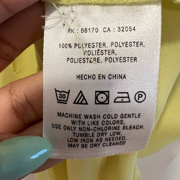 Anthropologie button down blouse - Chartreuse - Picture 4 of 4